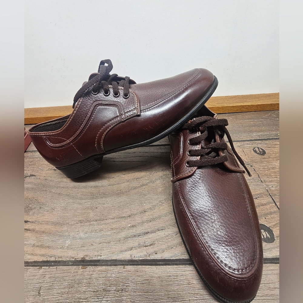 Chancellors Mens Loafer Size 9.5 W  Faux Leather Black Slip On Dress Shoes USA